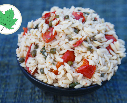 MAF Orzo with Roasted Tomatoes and Capers