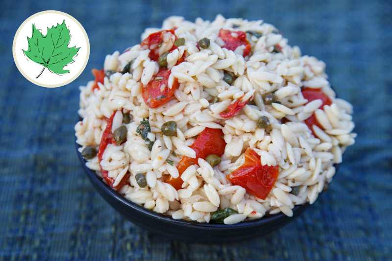 MAF Orzo with Roasted Tomatoes and Capers
